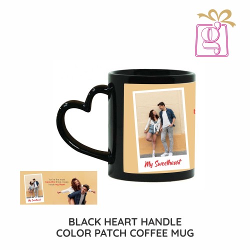 Heart Handle Patch Photo Mug