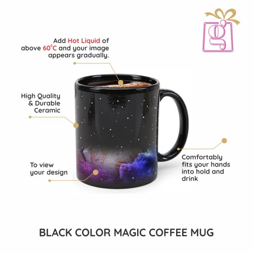 Black Color Magic Photo Mug