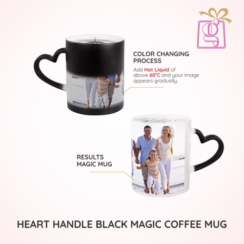 Heart Handle Magic Photo Mug