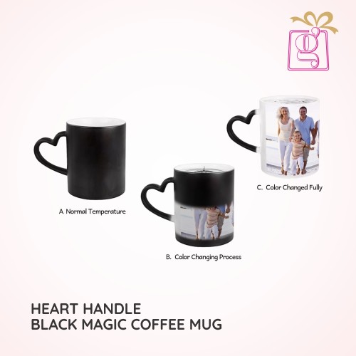 Heart Handle Magic Photo Mug